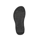 The Teva Mens Hydratrek Sandal Brown features a black sole with textured hexagonal and triangular tread for superior grip and traction, utilizing advanced traction technology, shown on a white background.