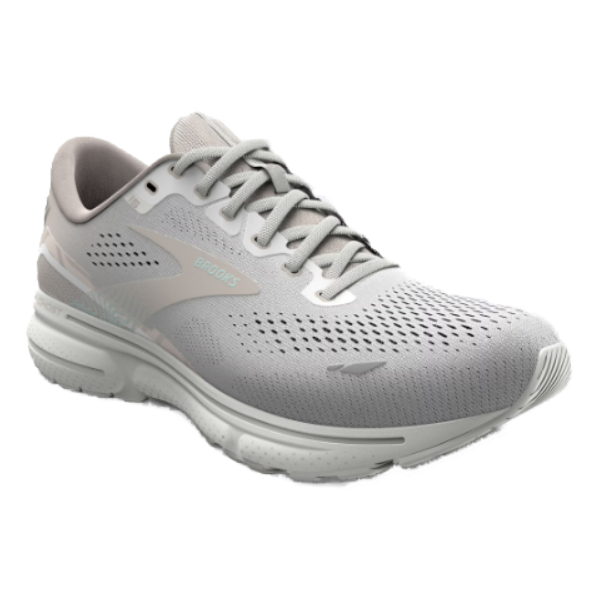 Brooks Women's Ghost 15 White/Crystal Grey/Glass 120380-189