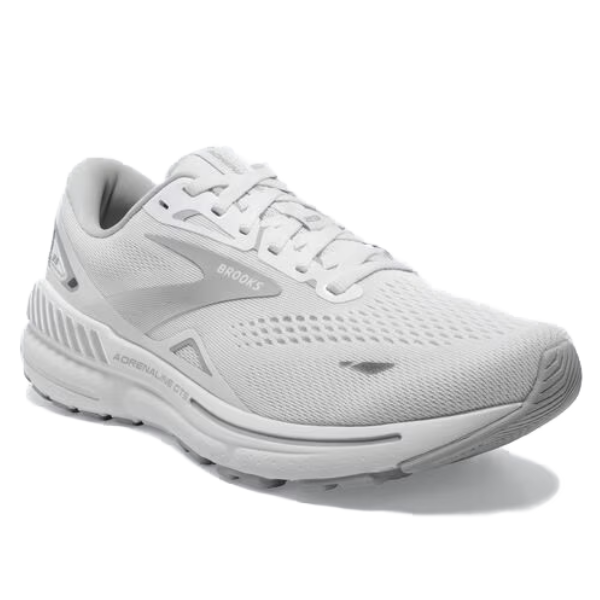 Brooks Mujer Adrenaline GTS 23 Ancho Blanco/Oyster/Plata