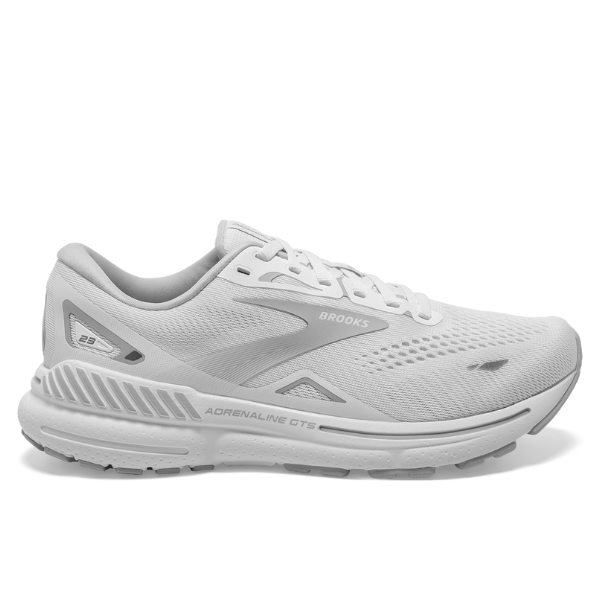 Brooks Damen Adrenaline GTS 23 Wide Weiß/Oyster/Silber