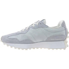 NEW BALANCE Women's 327 Zinc/Sea Salt sneaker, nylon tongue and split eyerow lacing, alternate view.