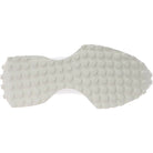 NEW BALANCE Women's 327 Zinc/Sea Salt sneaker, fang-pattern lugged rubber outsole and heel wrap detail.