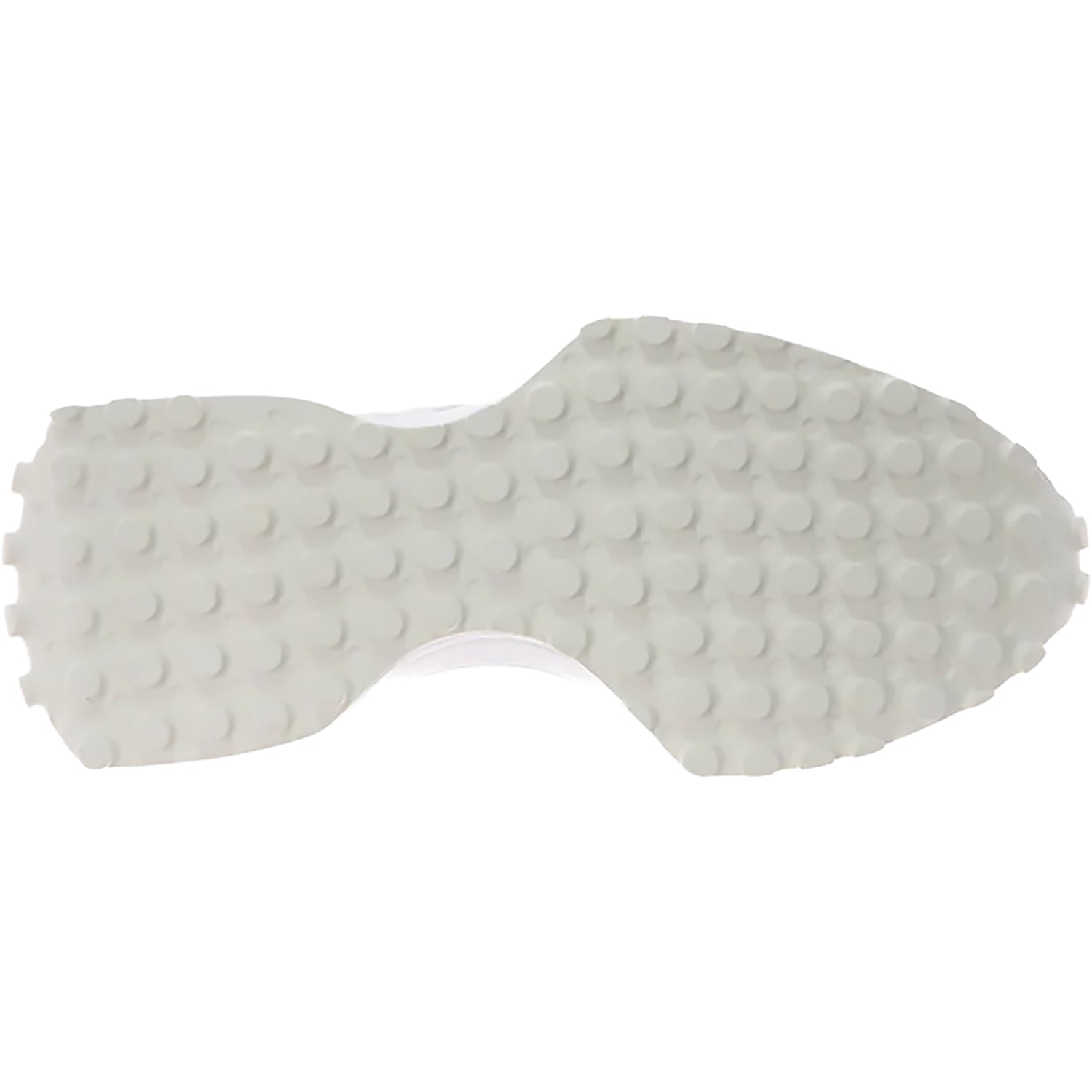 NEW BALANCE Women's 327 Zinc/Sea Salt sneaker, fang-pattern lugged rubber outsole and heel wrap detail.