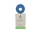 A roll of ALEAF CBD Muscle Tape by A Leaf sits on a white MK-TAPE box, featuring the Aleaf logo and highlighting enhanced bio-availability of CBD, CBG, and CBC with kinesiology tech. The tape measures 2 inches by 10 feet.