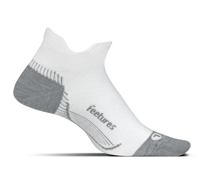 Feetures Plantarfasziitis-Relief-No-Show-Tab-Socken, Weiß