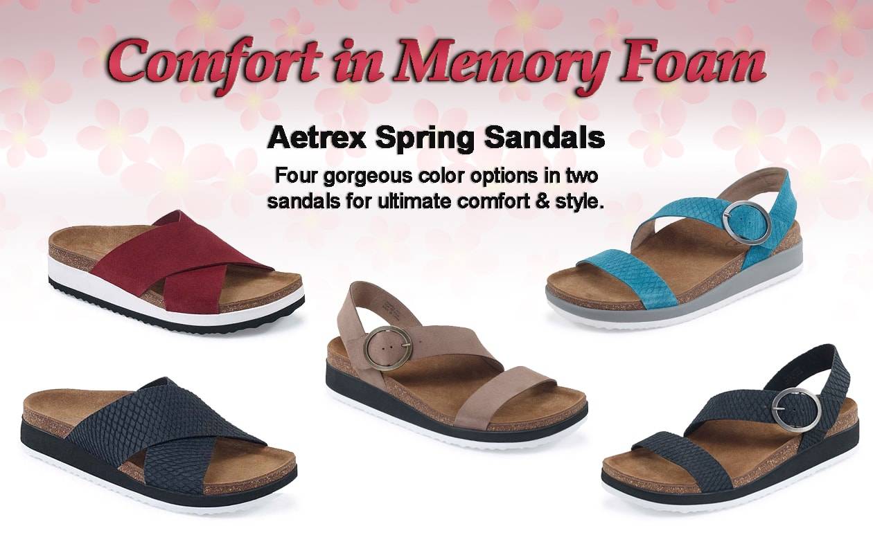 New Aetrex Spring 2017 Sandals - New 