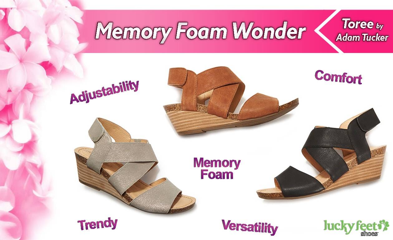 memory foam wedge shoes